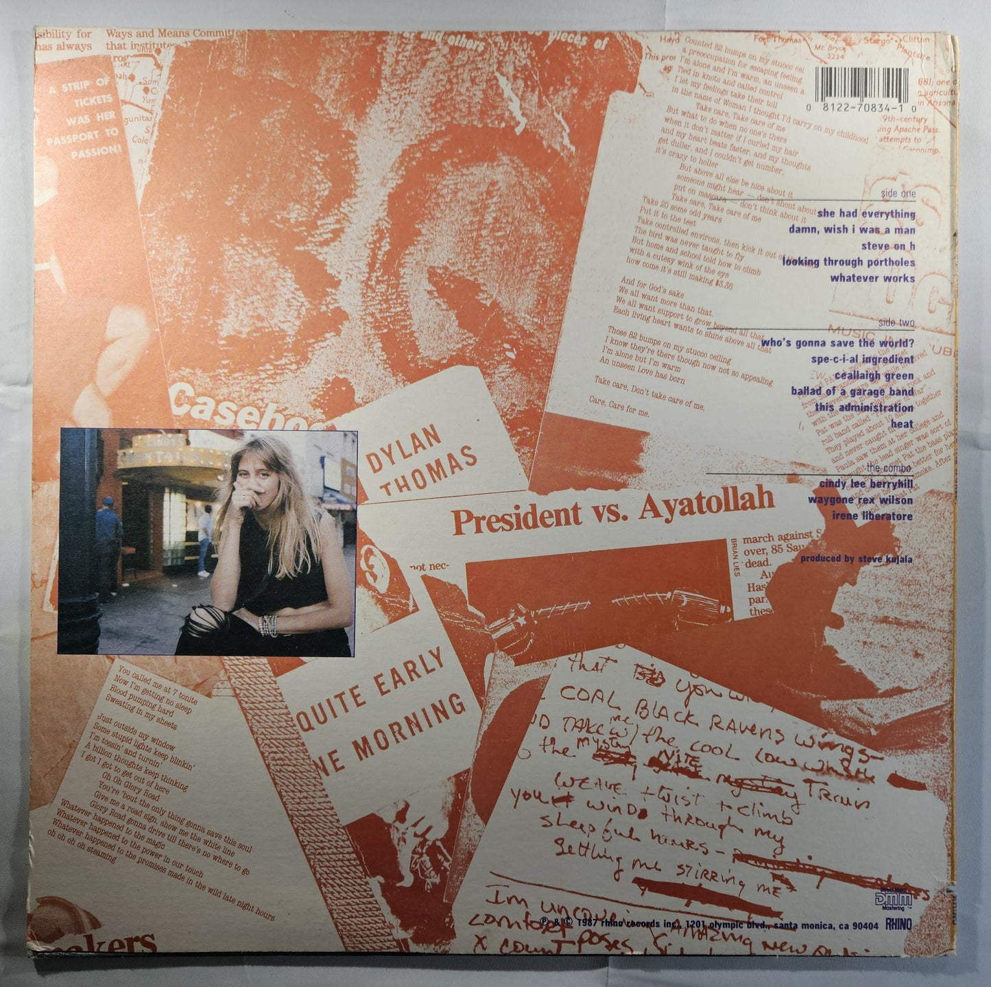 Cindy Lee Berryhill - Who's Gonna Save the World? [1987 Allied Pressing] [Used Vinyl Record LP]