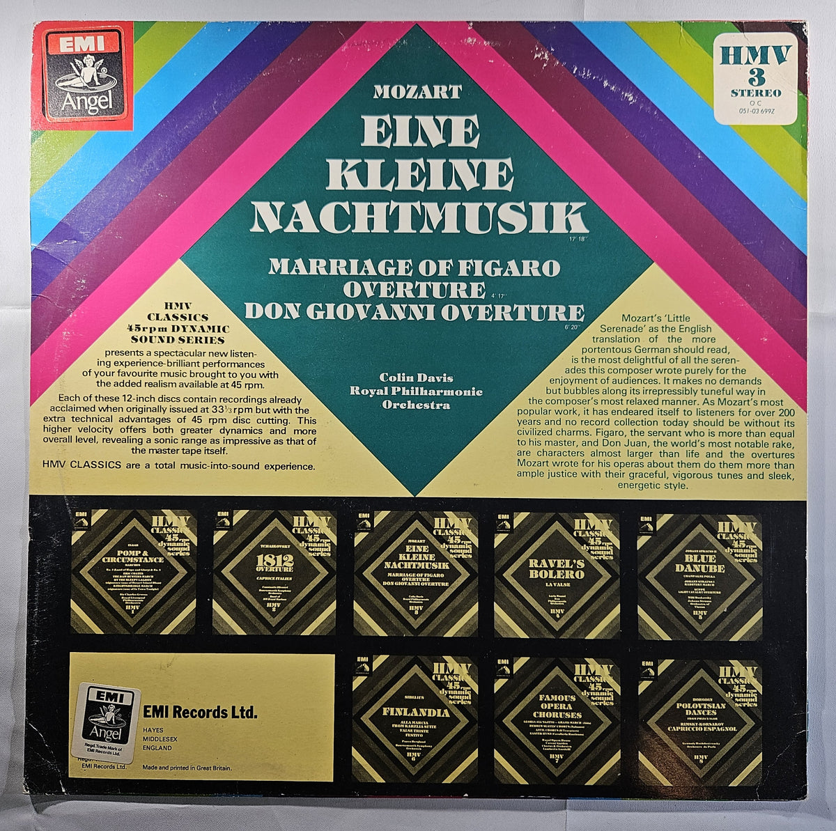 Colin Davis - Mozart: Eine Kleine Nachtmusik [1979 45RPM] [Used Vinyl Record LP]