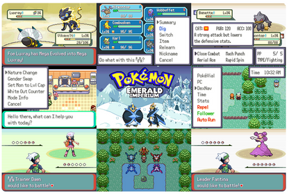 Pokemon Emerald Imperium GBA ROM Hack Video Game Boy Advance