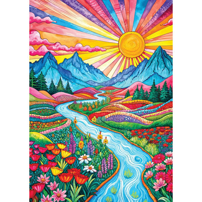 Colorful Highlands 1000 Piece Jigsaw Puzzle Enjoy