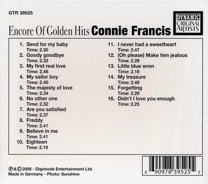 Connie Francis - Encore of Golden Hits [2008 Compilation] [New CD]