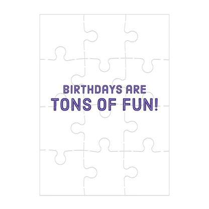 Construction Site Birthday Greeting Card 12 Piece Jigsaw Puzzle Mudpuppy