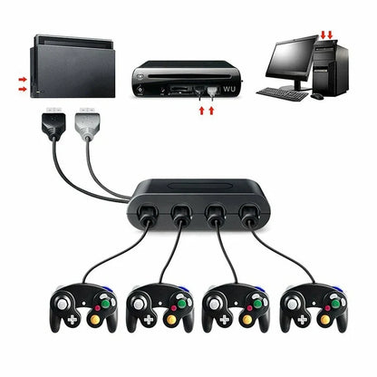4 Port Controller Adapter for Nintendo GameCube® | Wii U® | Switch® | PC