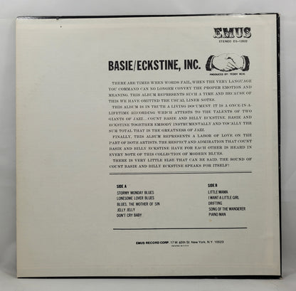 Count Basie, Billy Eckstine - Basie/Eckstine, Inc. [Used Vinyl Record LP]