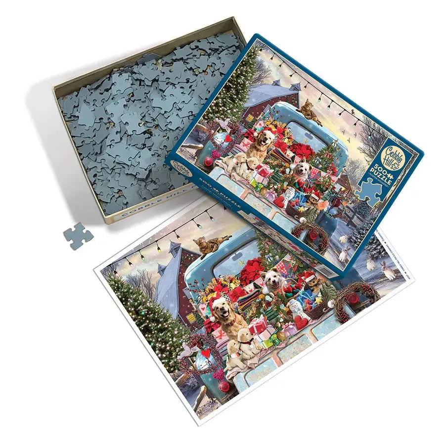 Country Truck in Winter 500 Piece Jigsaw Puzzle Cobble Hill