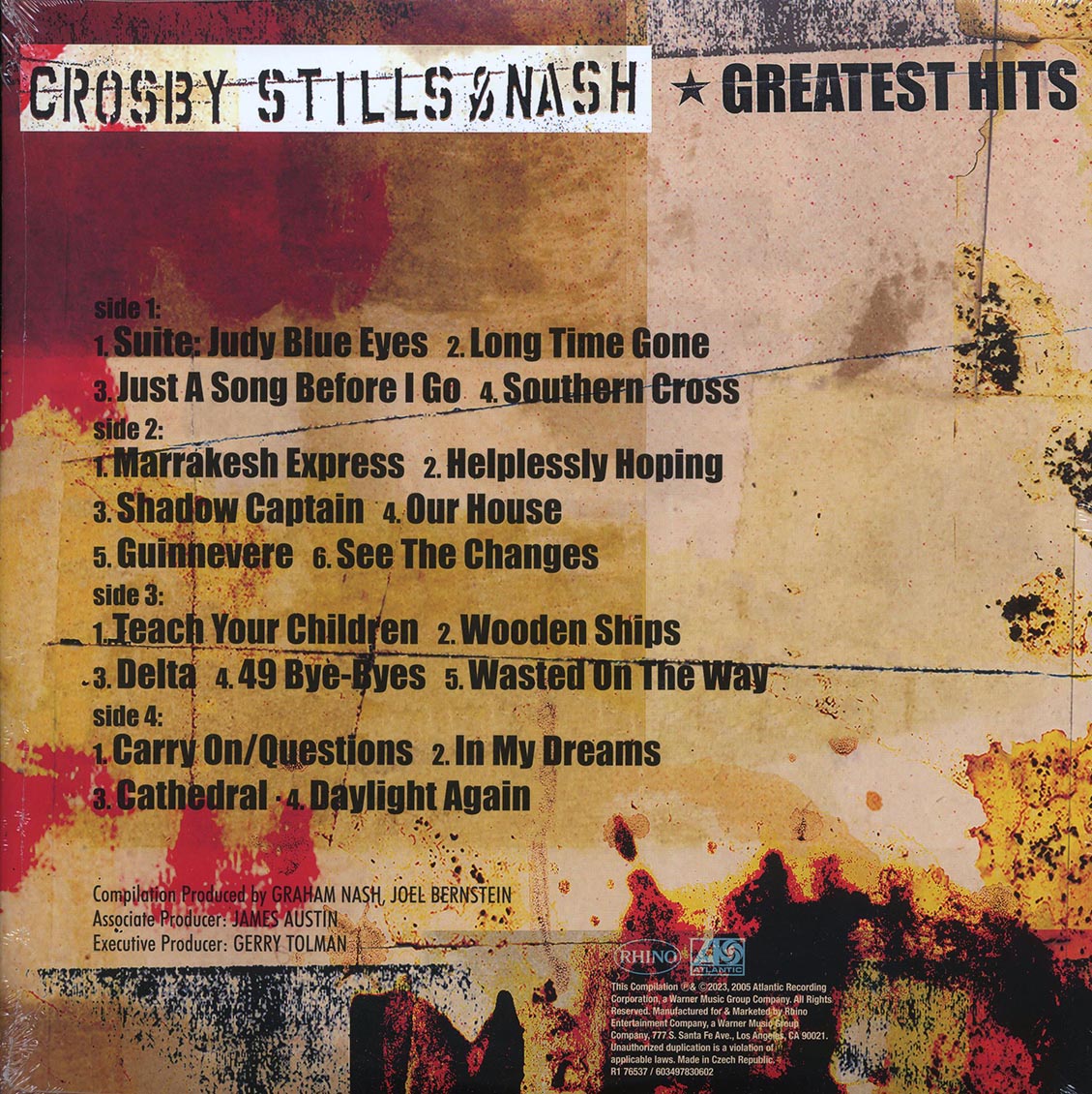 Crosby, Stills & Nash - Greatest Hits [2023 Reissue] [New Double Vinyl Record LP]