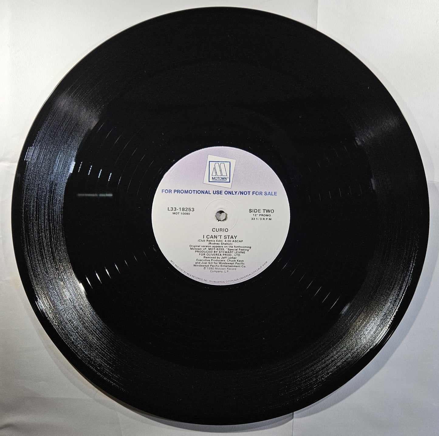 Curio - I Can't Stay [1990 Promo] [Used Vinyl Record 12" Single]