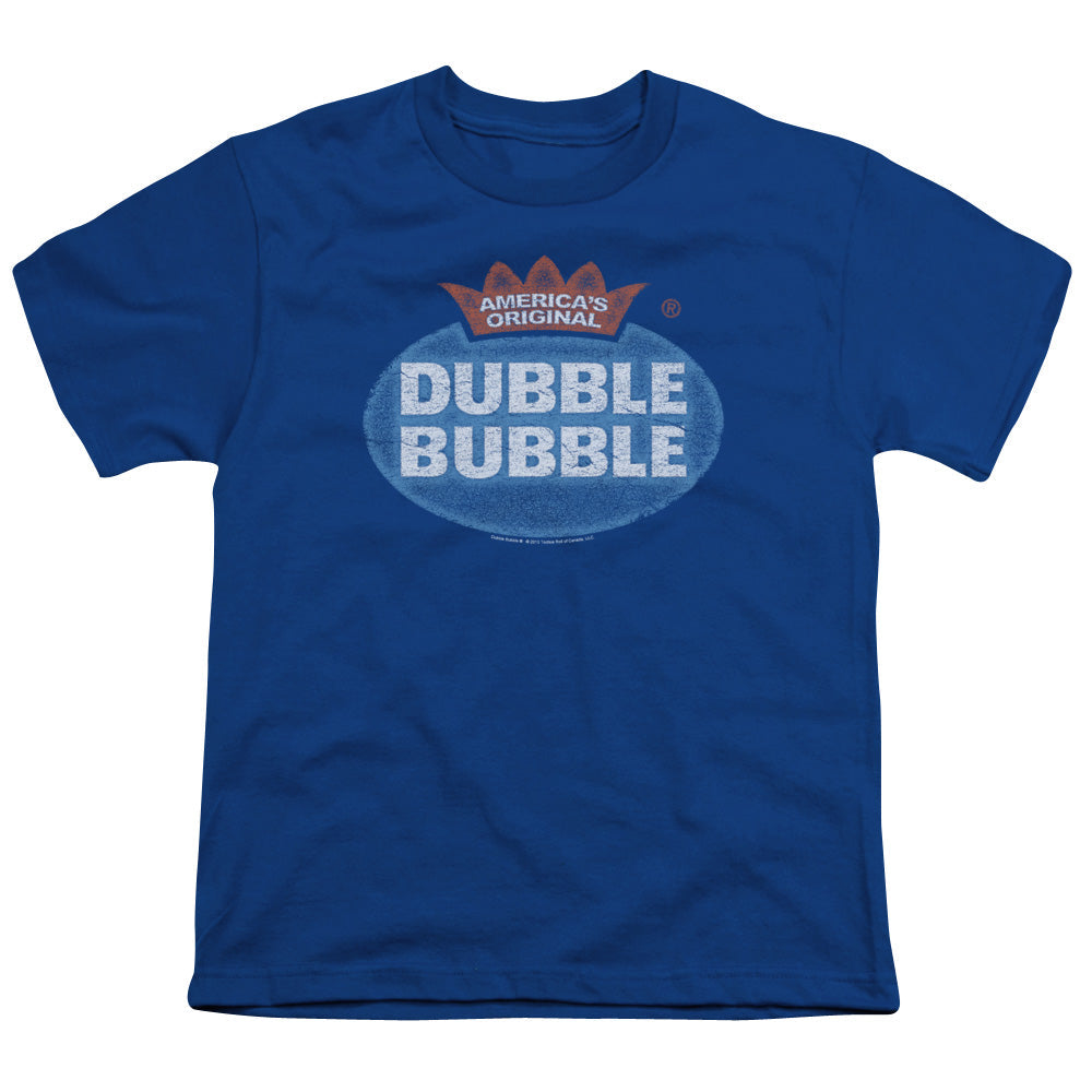 Dubble Bubble Vintage Logo Kids Youth T Shirt Royal Blue Officially Licensed