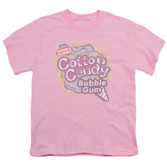 Dubble Bubble Cotton Candy Kids Youth T Shirt Pink Officially Licensed