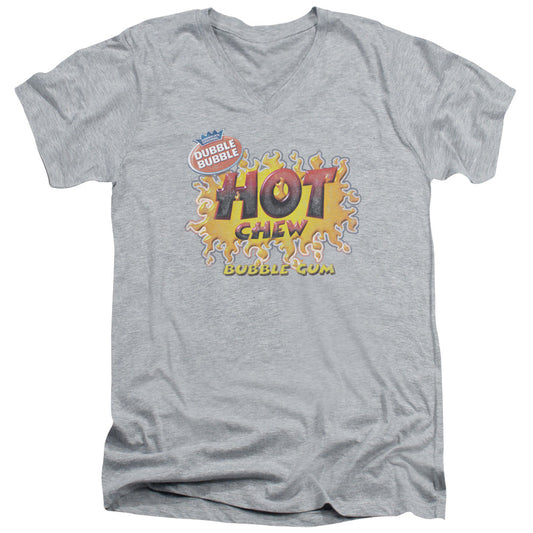 Dubble Bubble Hot Chew Mens Slim Fit V Neck T Shirt Athletic Heather Officially Licensed