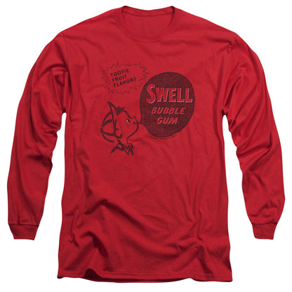 Dubble Bubble Swell Gum Mens Long Sleeve Shirt Red Officially Licensed Officially Licensed