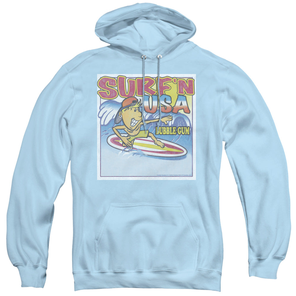 Dubble Bubble Surfn Usa Gum Mens Hoodie Light Blue Officially Licensed