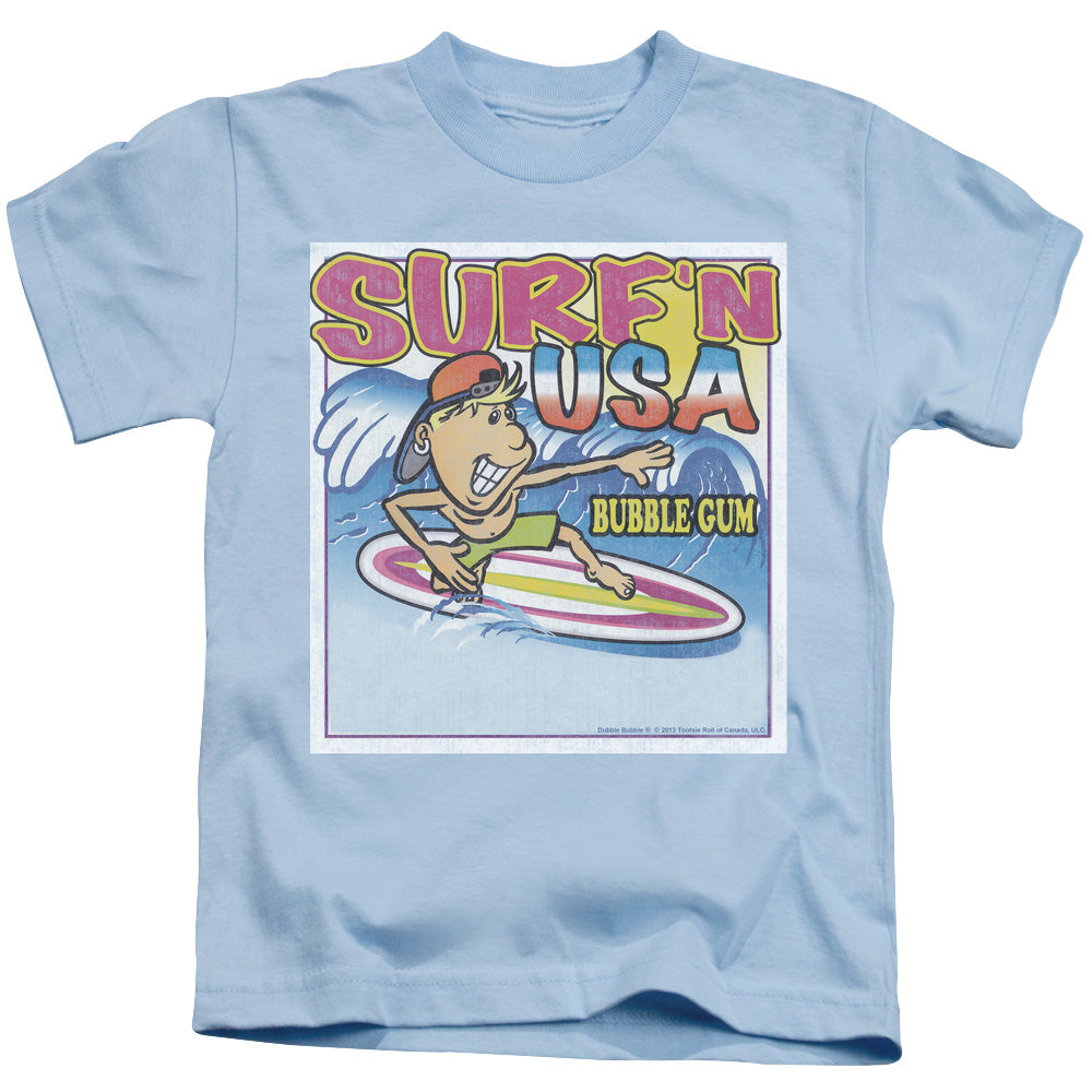 Dubble Bubble Surfn Usa Gum Juvenile Kids Youth T Shirt Light Blue (5 6) Officially Licensed