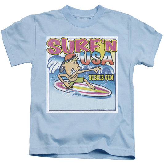 Dubble Bubble Surfn Usa Gum Juvenile Kids Youth T Shirt Light Blue (5 6) Officially Licensed