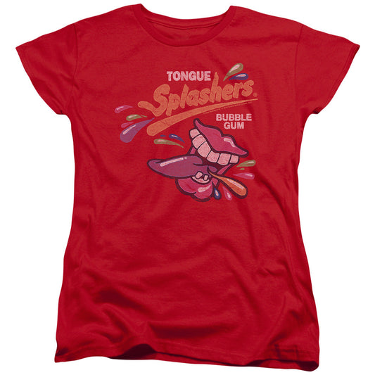 Dubble Bubble Distress Logo Womens T Shirt Red Officially Licensed