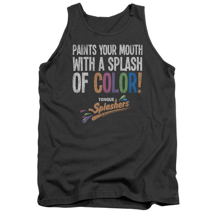 Dubble Bubble Paints Your Mouth Mens Tank Top Shirt Charcoal Officially Licensed