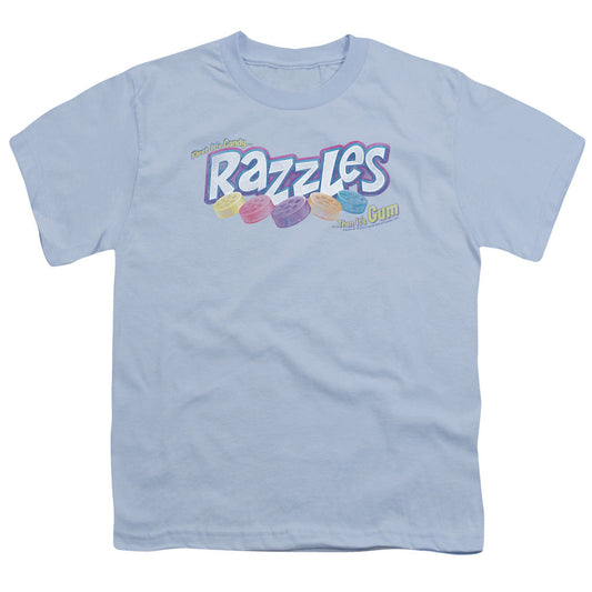 Dubble Bubble Distressed Logo Kids Youth T Shirt Light Blue Officially Licensed