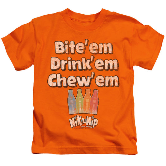 Dubble Bubble Bite Drink Chew Juvenile Kids Youth T Shirt Orange (4) Officially Licensed