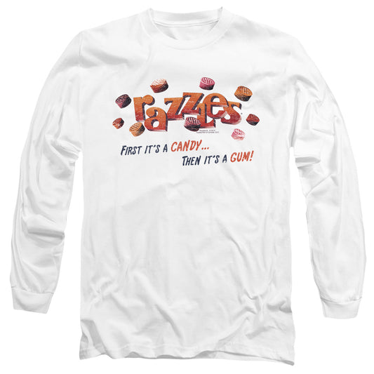 Dubble Bubble A Gum And A Candy Mens Long Sleeve Shirt White Officially Licensed Officially Licensed