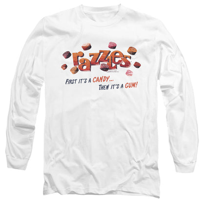 Dubble Bubble A Gum And A Candy Mens Long Sleeve Shirt White Officially Licensed Officially Licensed