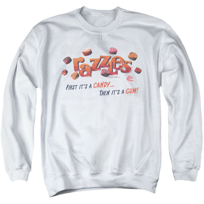 Dubble Bubble A Gum And A Candy Mens Crewneck Sweatshirt White