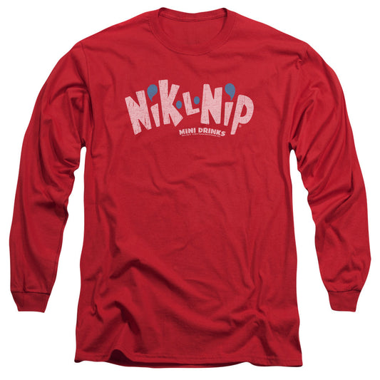 Dubble Bubble Distressed Logo Mens Long Sleeve Shirt Red Officially Licensed Officially Licensed