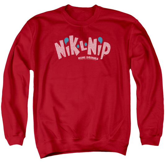 Dubble Bubble Distressed Logo Mens Crewneck Sweatshirt Red
