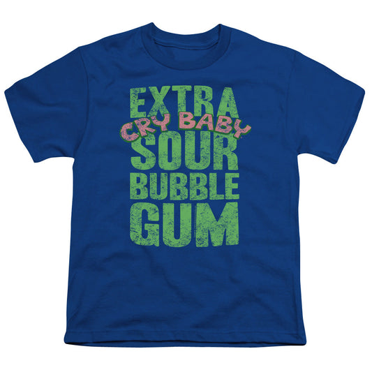 Dubble Bubble Extra Sour Kids Youth T Shirt Royal Blue Officially Licensed