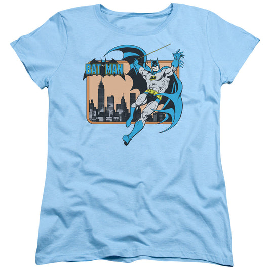 DC Comics Batman in the City Womens T Shirt Light Blue Officially Licensed