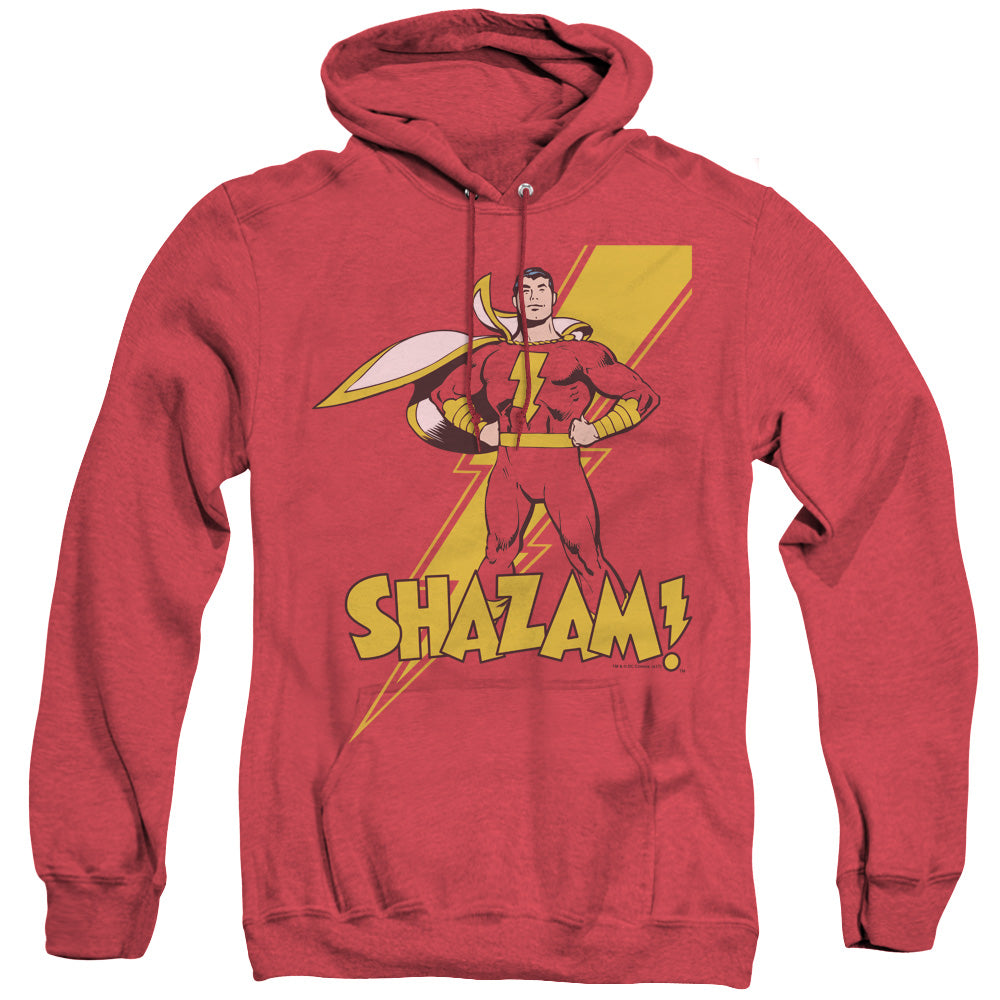 DC Comics Shazam! Heather Mens Hoodie Red Officially Licensed