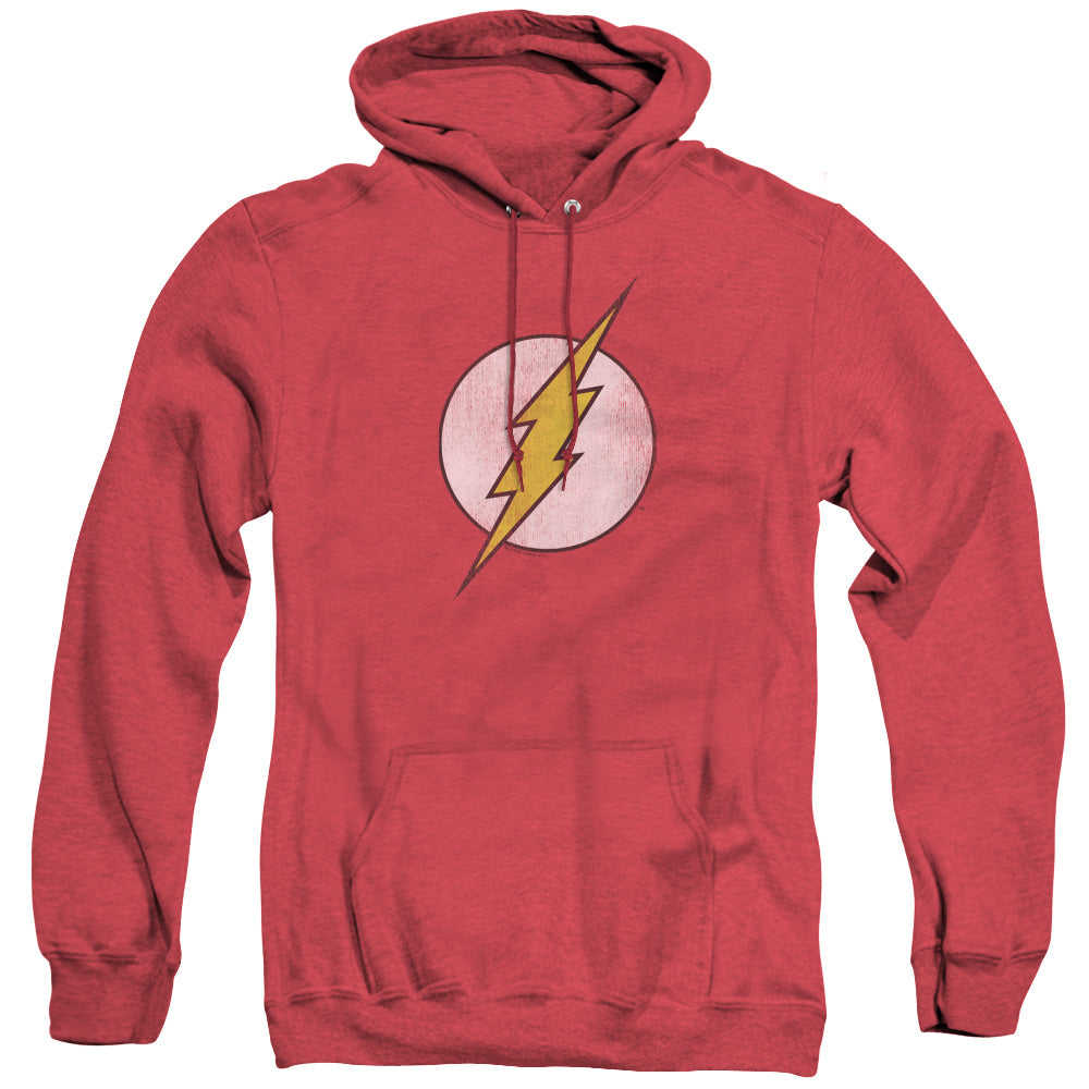 DC Comics Flash Flash Logo Distressed Heather Mens Hoodie Red Officially Licensed