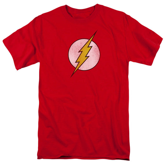 Dc Flash Flash Logo Distressed Mens T Shirt Red Officially Licensed