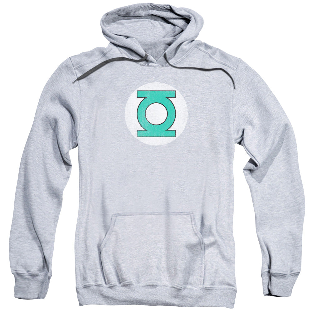 DC Comics Gl Logo Distressed Mens Hoodie Athletic Heather Officially Licensed