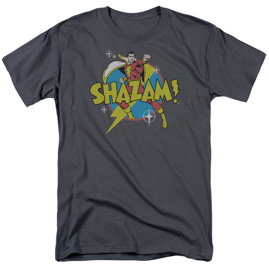 Dc Shazam Power Bolt Mens T Shirt Charcoal Officially Licensed