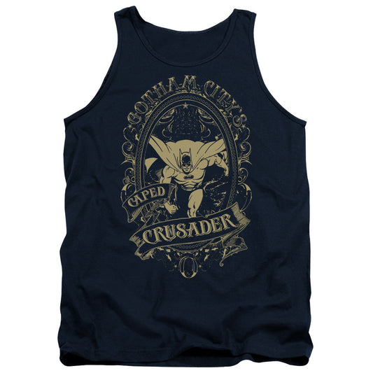 Dc Gotham Crusader Mens Tank Top Shirt Navy Officially Licensed