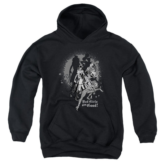 DC Comics Bad Girls Are Good Kids Youth Hoodie Black Officially Licensed