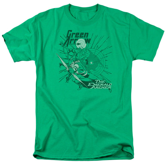 Dc Green Arrow The Emerald Archer Mens T Shirt Kelly Green Officially Licensed