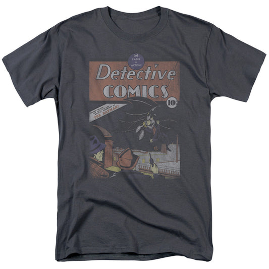 Dc Detective #27 Distressed Mens T Shirt Charcoal Officially Licensed