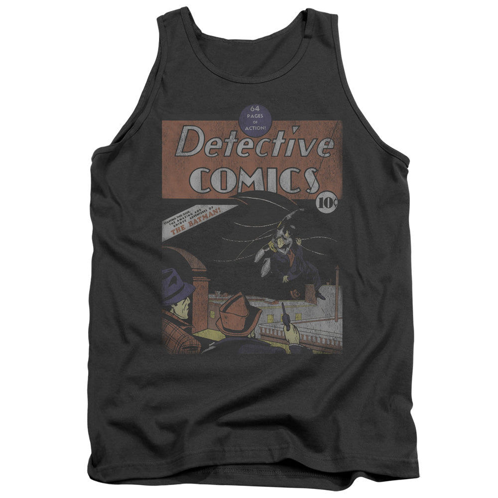 DC Comics Detective #27 Distressed Mens Tank Top Shirt Charcoal Officially Licensed