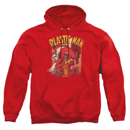Dc Plastic Man Street Mens Hoodie Red Officially Licensed