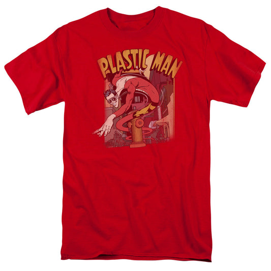 Dc Plastic Man Street Mens T Shirt Red Officially Licensed