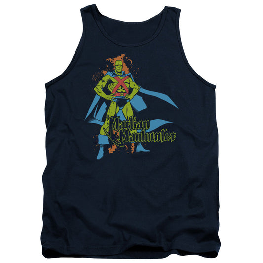 Dc Martian Manhunter Mens Tank Top Shirt Navy Officially Licensed