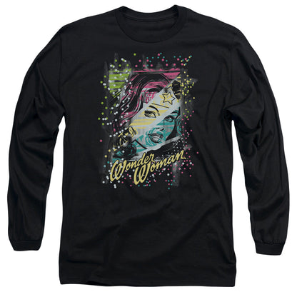 Dc Color Block Mens Long Sleeve Shirt Black Officially Licensed
