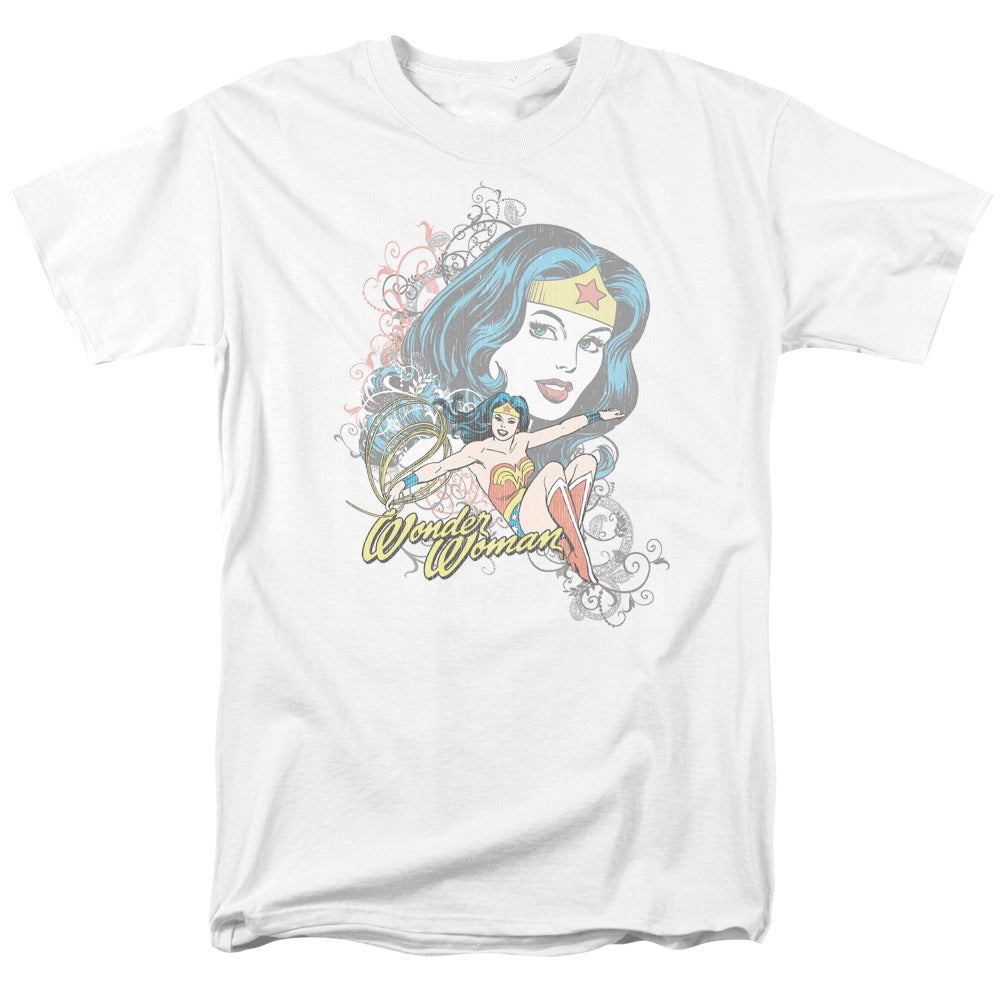 DC Comics Wonder Scroll Mens T Shirt White Officially Licensed