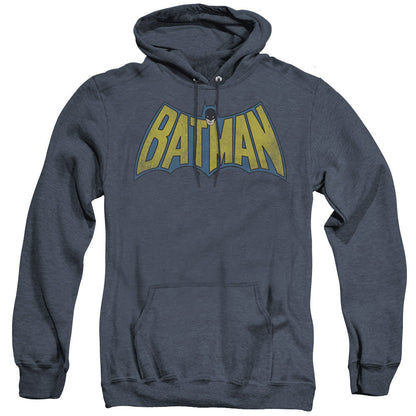 Dc Classic Batman Logo Mens Heather Hoodie Navy Officially Licensed