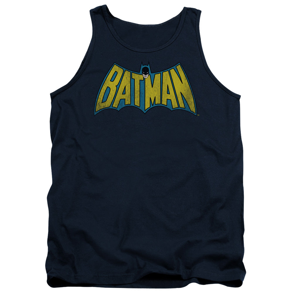 DC Comics Classic Batman Logo Mens Tank Top Shirt Navy Blue Officially Licensed