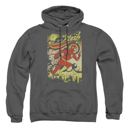 Dc Flash Just Passing Through Mens Hoodie Charcoal Officially Licensed