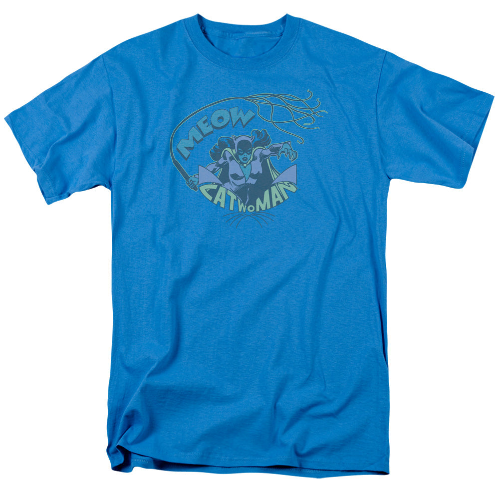 DC Comics Meow Catwoman Mens T Shirt Turquoise Officially Licensed