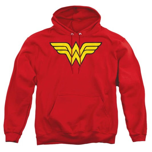 Dc Wonder Woman Logo Mens Hoodie Red Officially Licensed