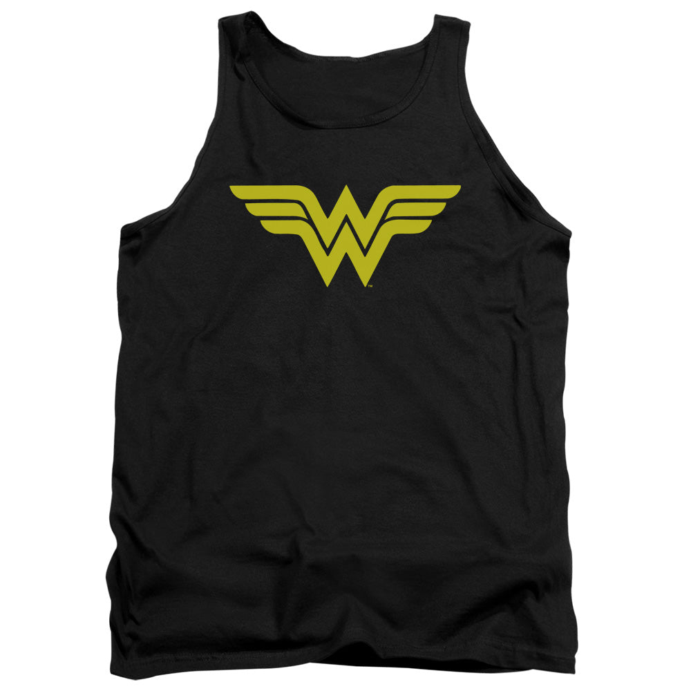 Dc Wonder Woman Logo Mens Tank Top Shirt Black Officially Licensed